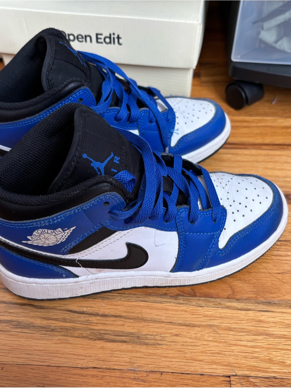 Jordan Kids Blue, White & Black Low-Top Sneakers